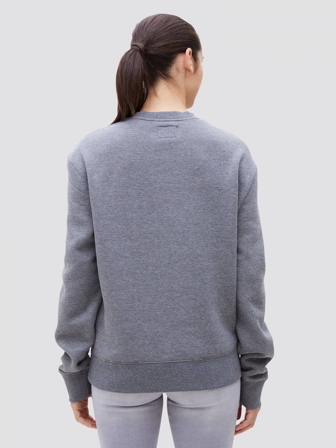 Свитшот / Толстовка "Basic Logo Crewneck" (Medium Charcoal Heather) Alpha Industries