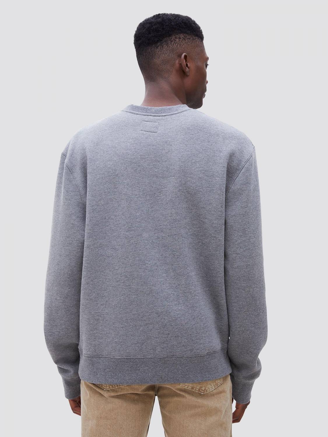 Свитшот / Толстовка "Basic Logo Crewneck" (Medium Charcoal Heather) Alpha Industries