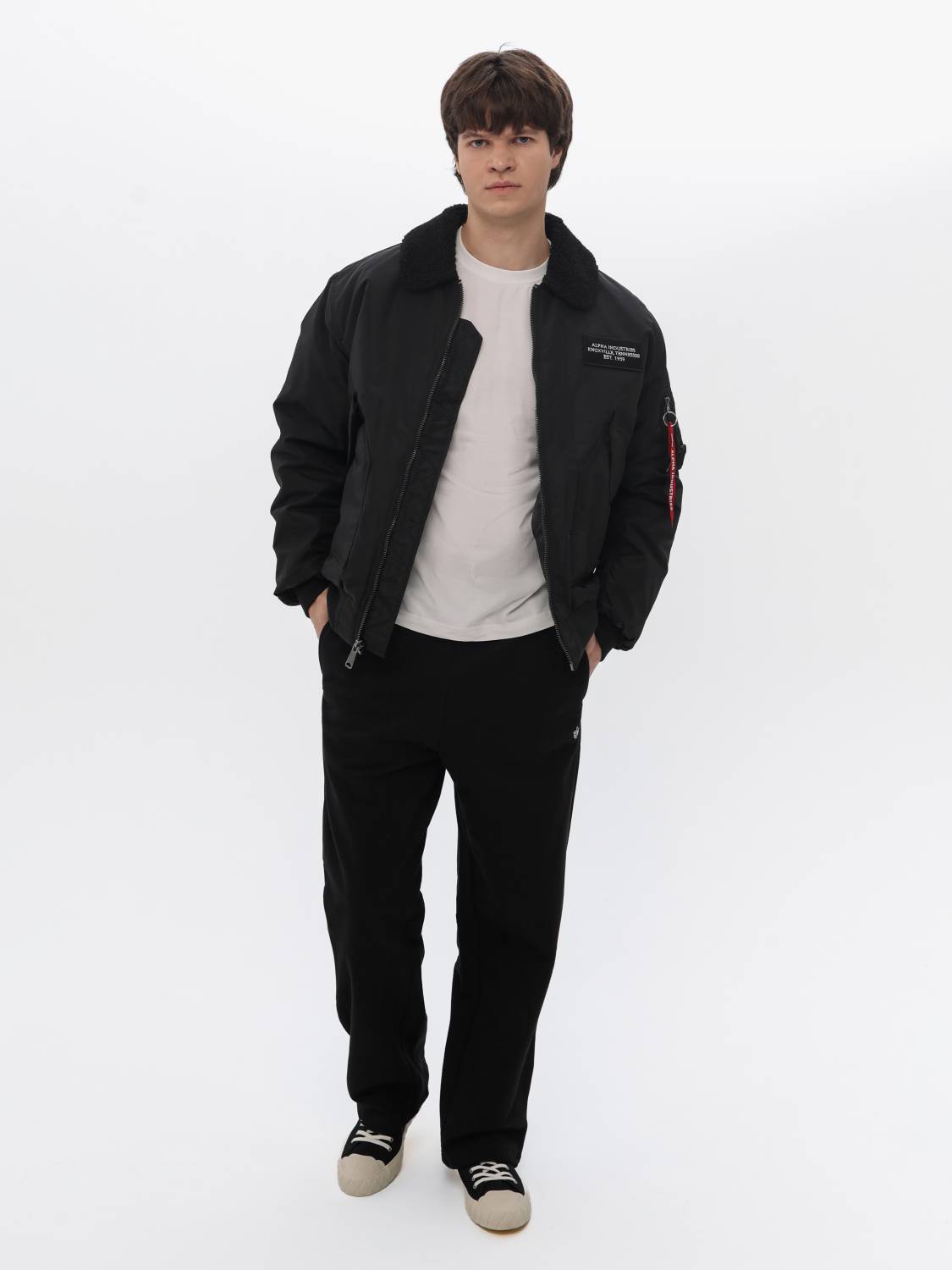Куртка / Бомбер утепленный мужской ''CWU 45/P Oxford SC'' (Black) Alpha Industries