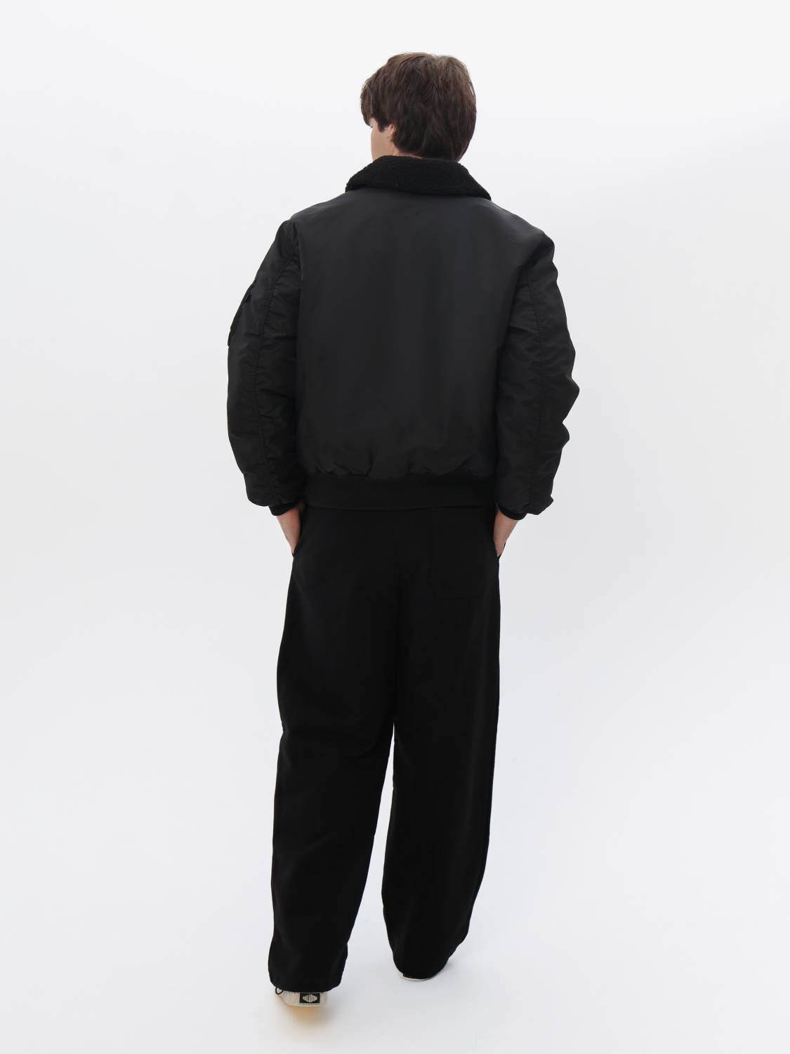 Куртка / Бомбер утепленный мужской ''CWU 45/P Oxford SC'' (Black) Alpha Industries