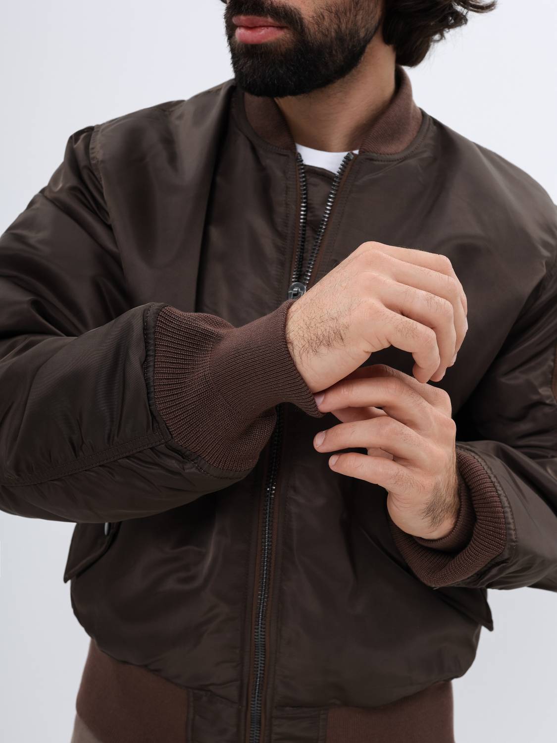 Куртка / Бомбер утепленный мужской ''MA-1'' (Chocolate) Alpha Industries