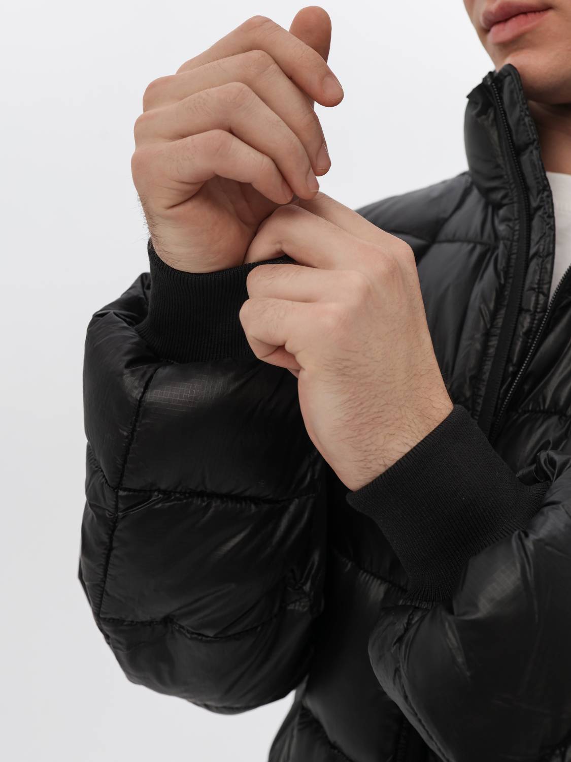 Куртка / Бомбер теплый пуховый мужской ''MA-1 Puffer'' (Black) Alpha Industries