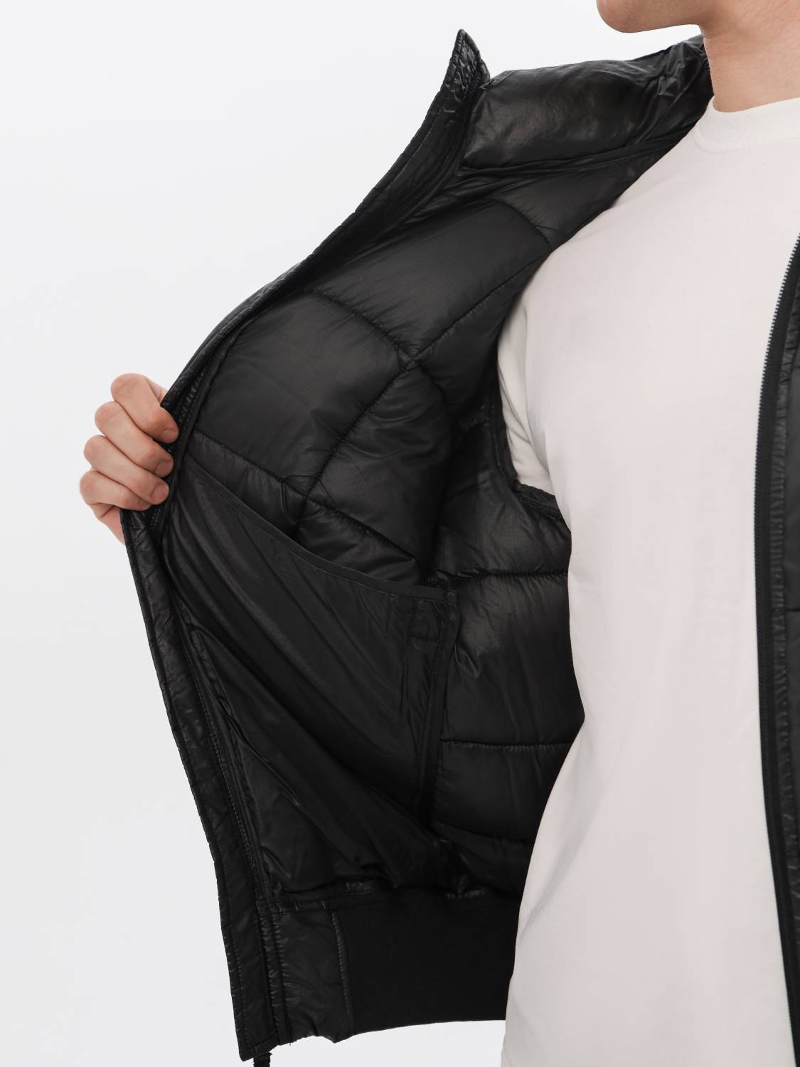 Куртка / Бомбер теплый пуховый мужской ''MA-1 Puffer'' (Black) Alpha Industries