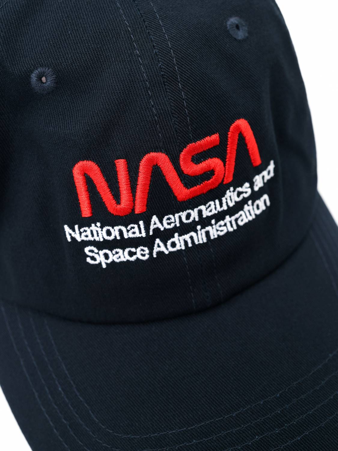 Кепка / Бейсболка ''NASA Worm Logo'' (Replica Blue) Alpha Industries