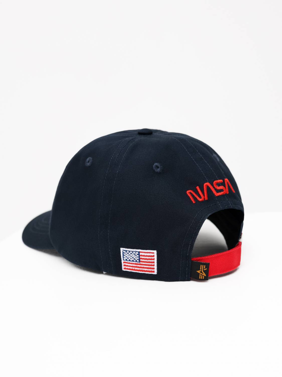 Кепка / Бейсболка ''NASA Worm Logo'' (Replica Blue) Alpha Industries