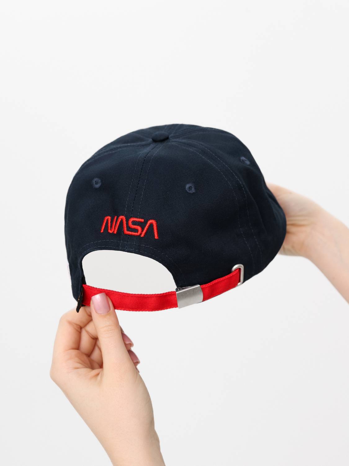 Кепка / Бейсболка ''NASA Worm Logo'' (Replica Blue) Alpha Industries