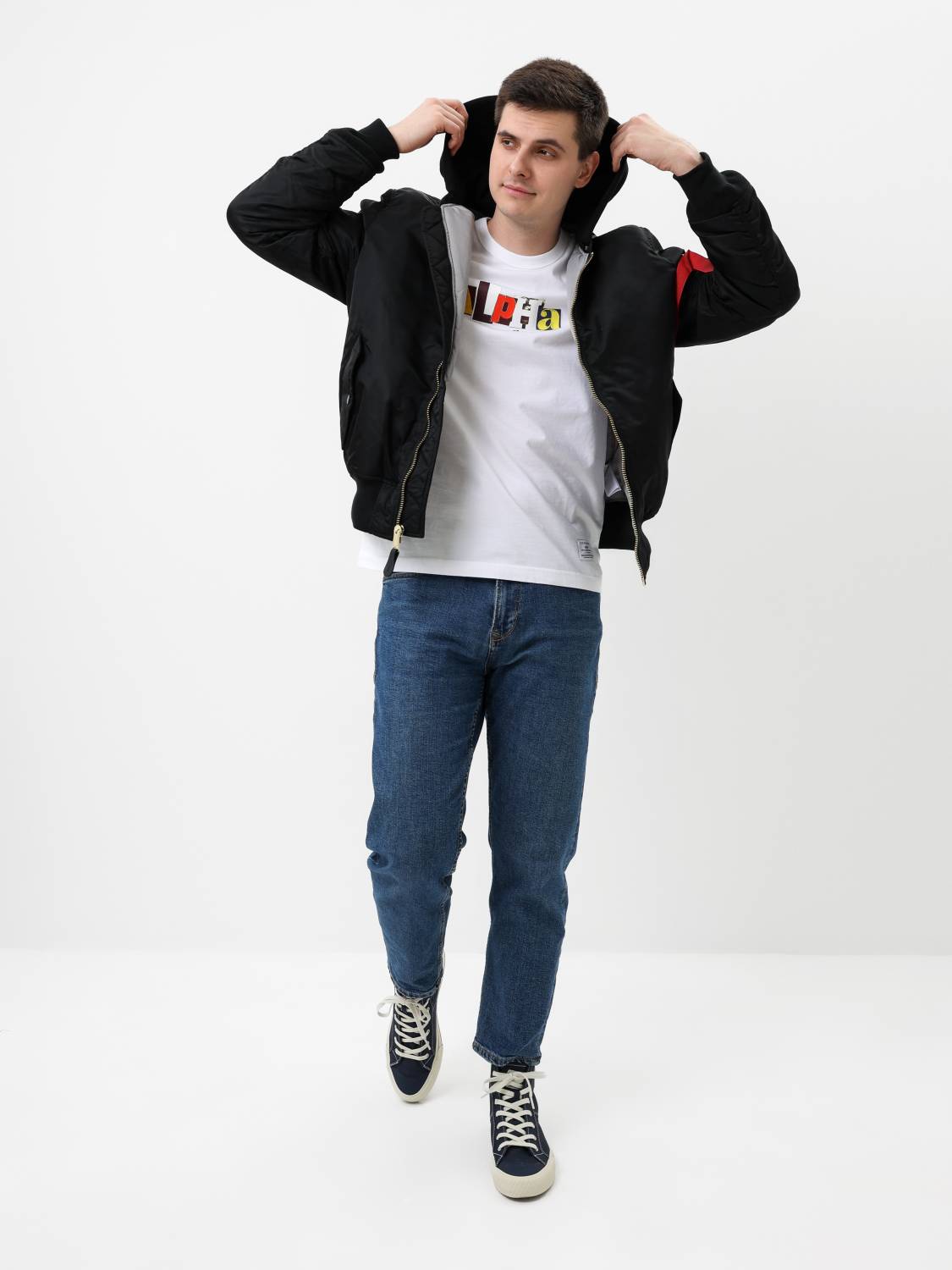 Куртка / Бомбер утепленный мужской ''MA-1 Natus'' (Black) Alpha Industries