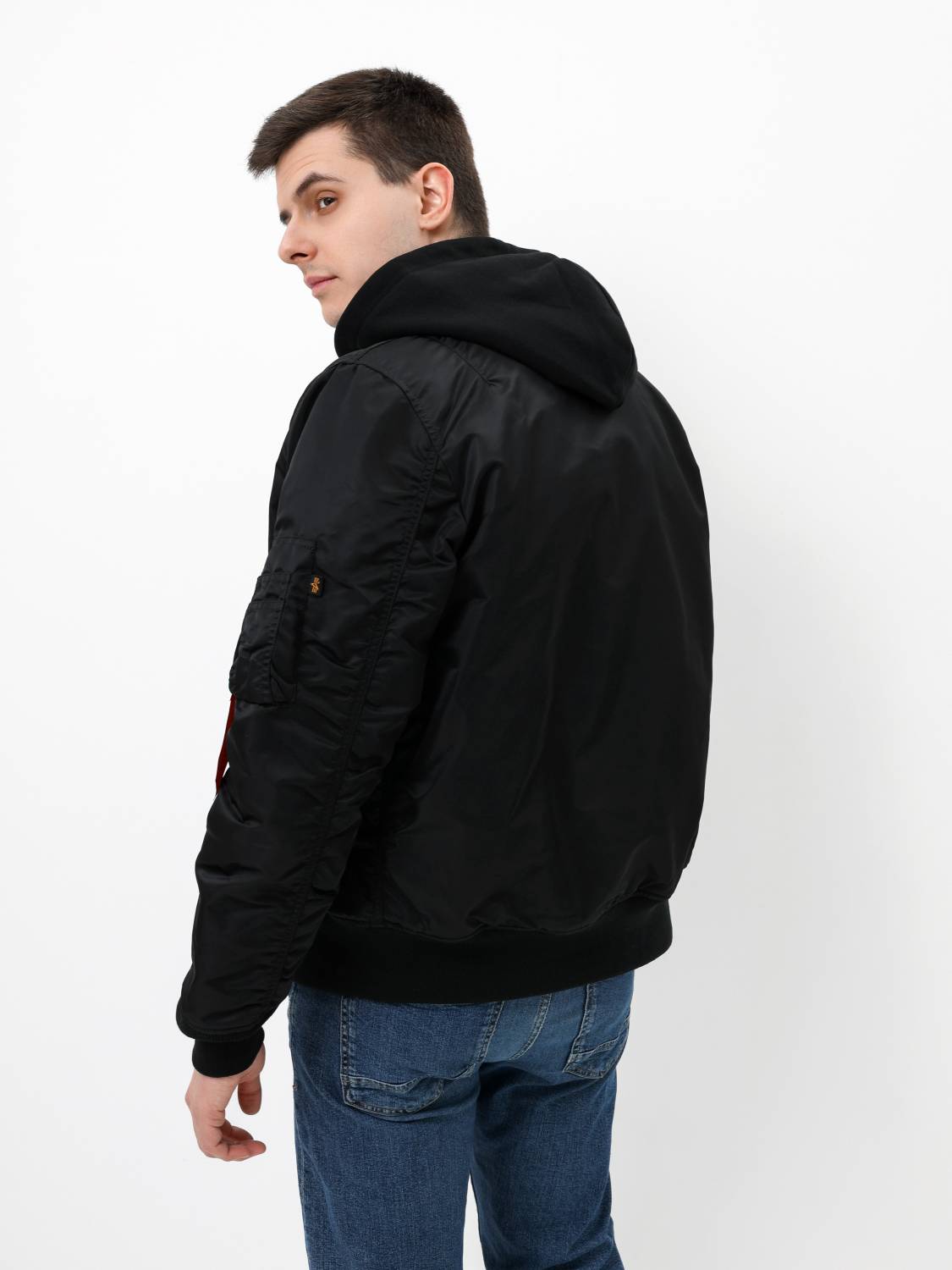 Куртка / Бомбер утепленный мужской ''MA-1 Natus'' (Black) Alpha Industries
