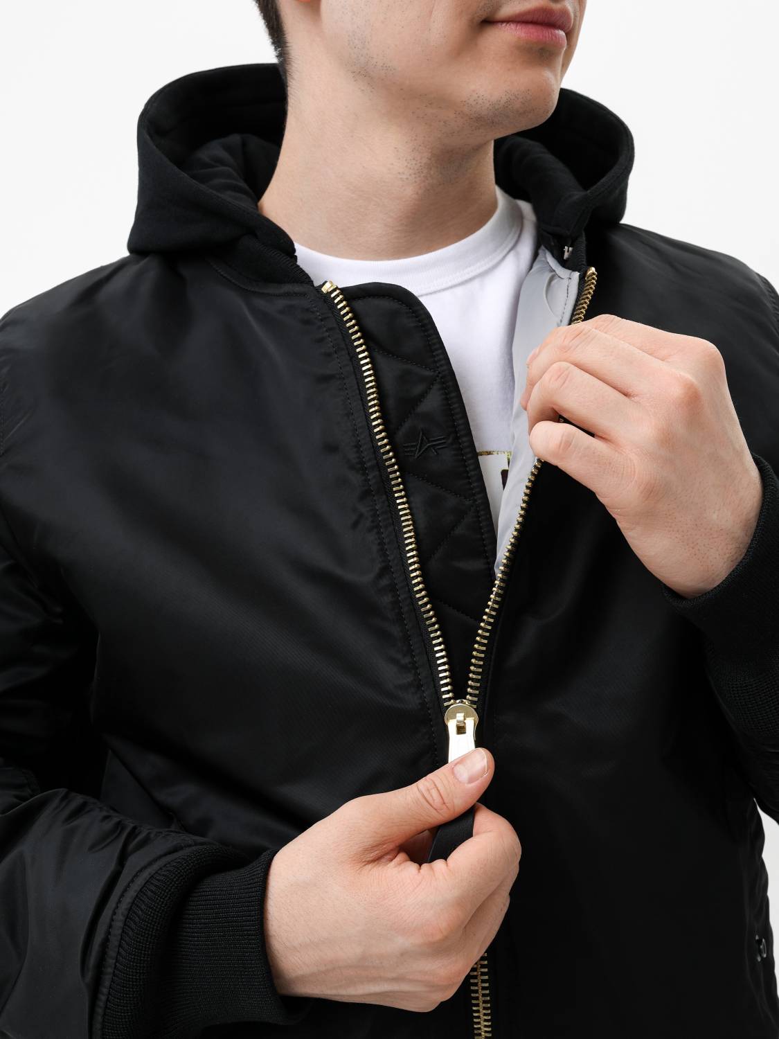 Куртка / Бомбер утепленный мужской ''MA-1 Natus'' (Black) Alpha Industries