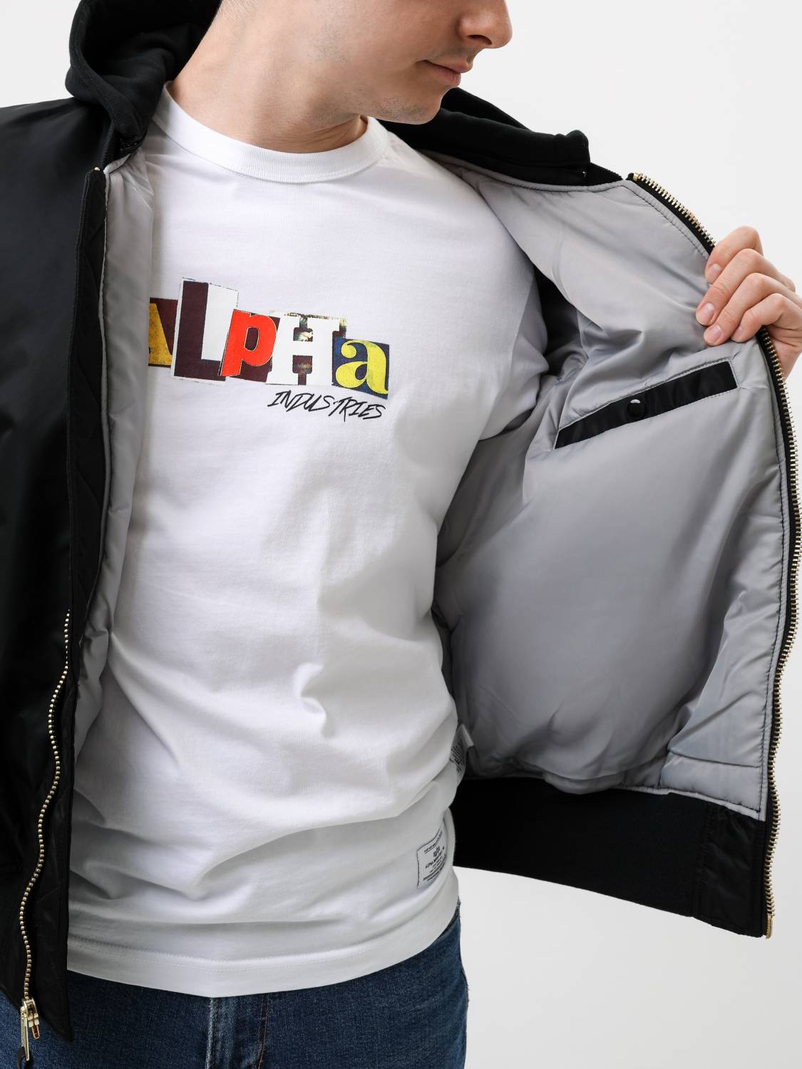 Куртка / Бомбер утепленный мужской ''MA-1 Natus'' (Black) Alpha Industries