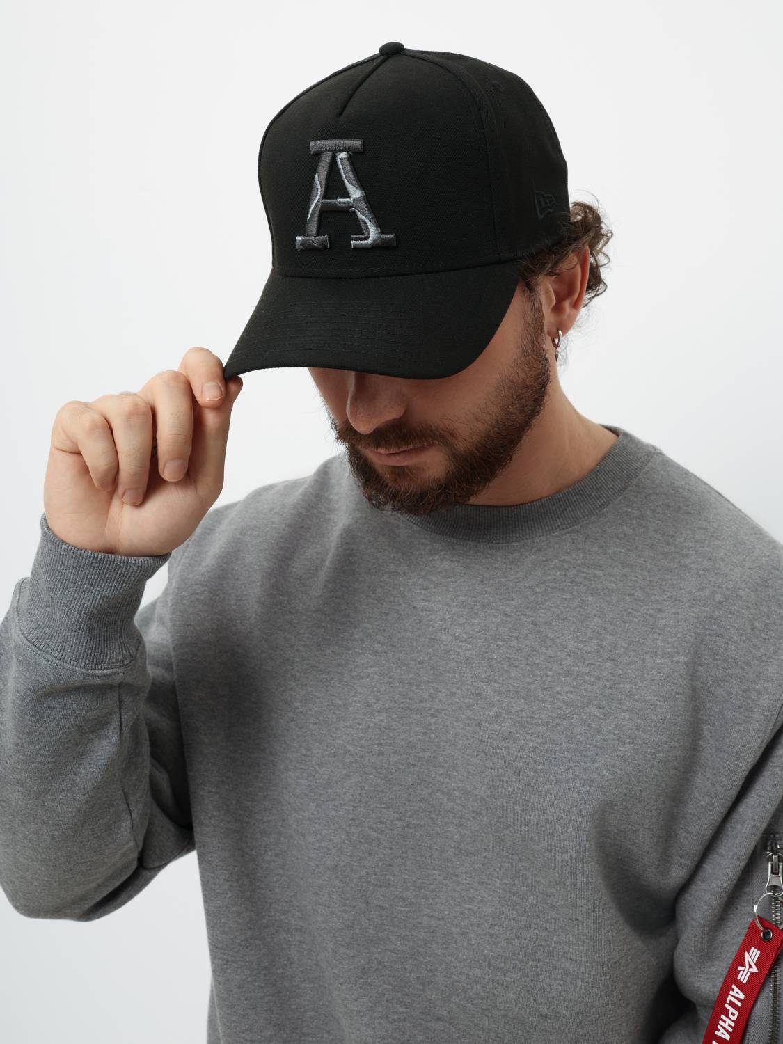 Кепка / Бейсболка ''New Era X'' (Black) Alpha Industries