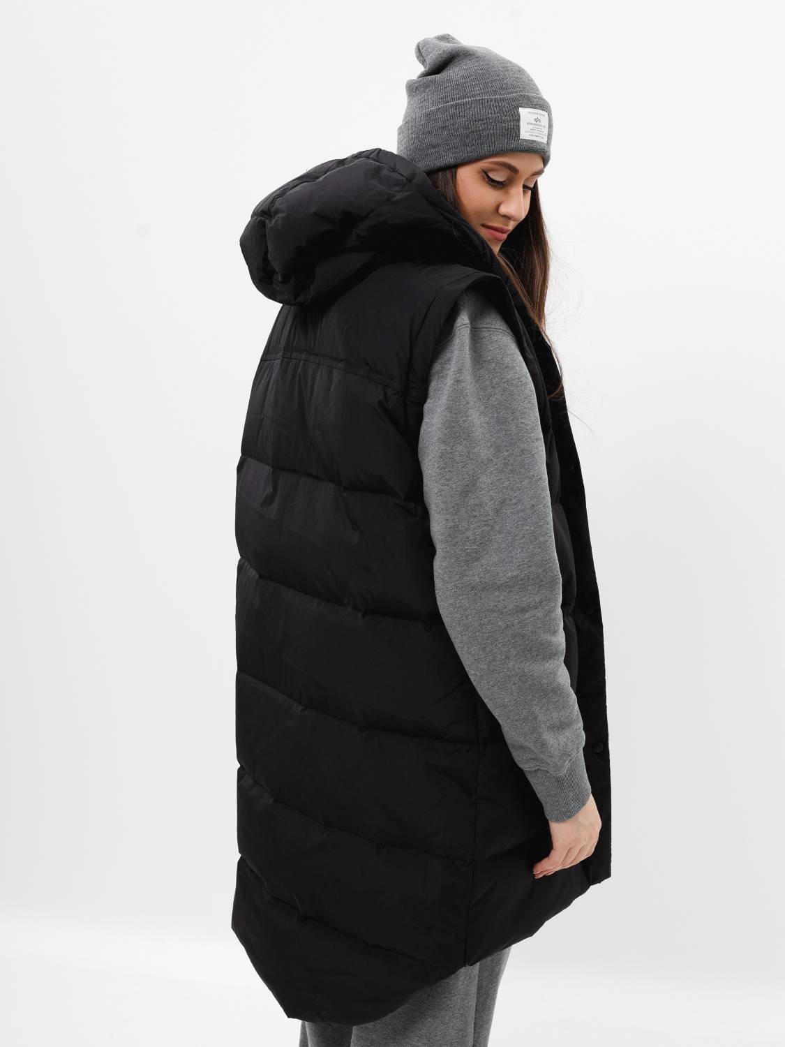 Куртка / Парка-жилет теплая женская "Sierra Convertible W" (Black) Alpha Industries