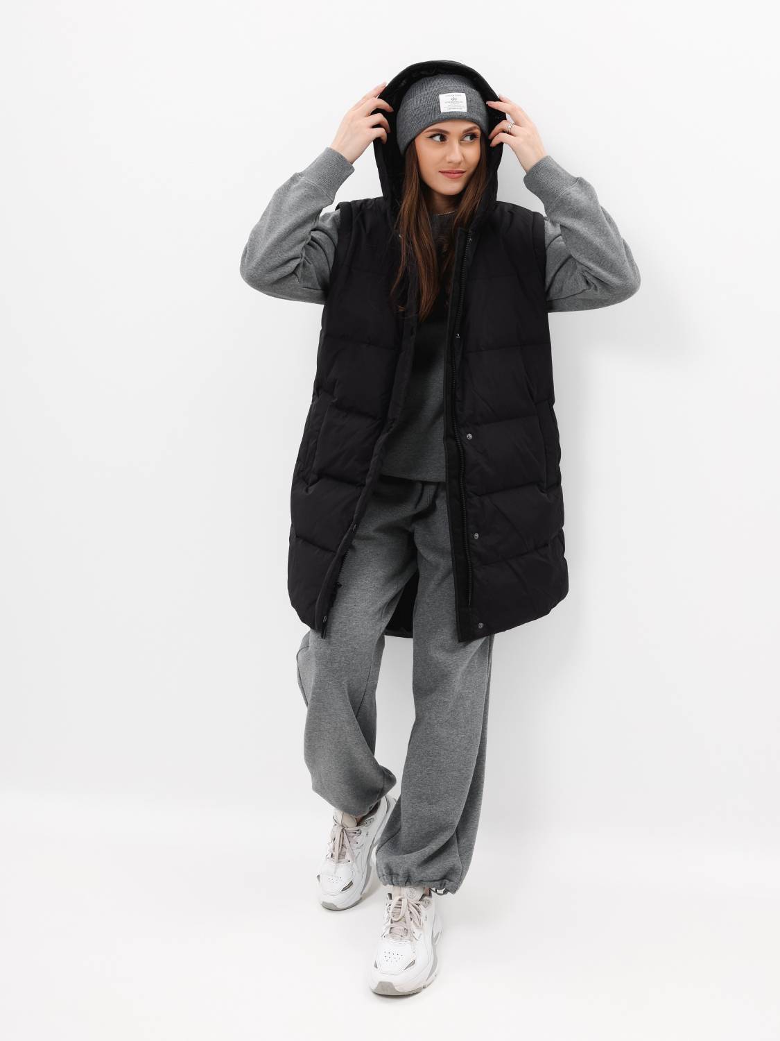 Куртка / Парка-жилет теплая женская "Sierra Convertible W" (Black) Alpha Industries