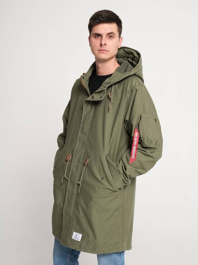 Куртка / Парка мужская "M-59 Fishtail MOD" (Olive) Alpha Industries