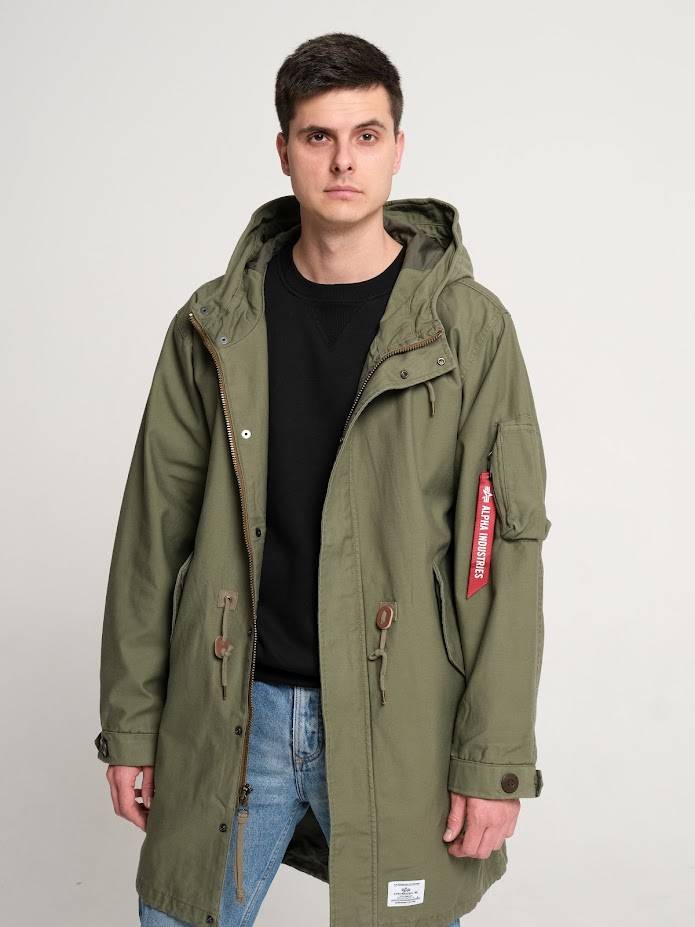 Куртка / Парка мужская "M-59 Fishtail MOD" (Olive) Alpha Industries