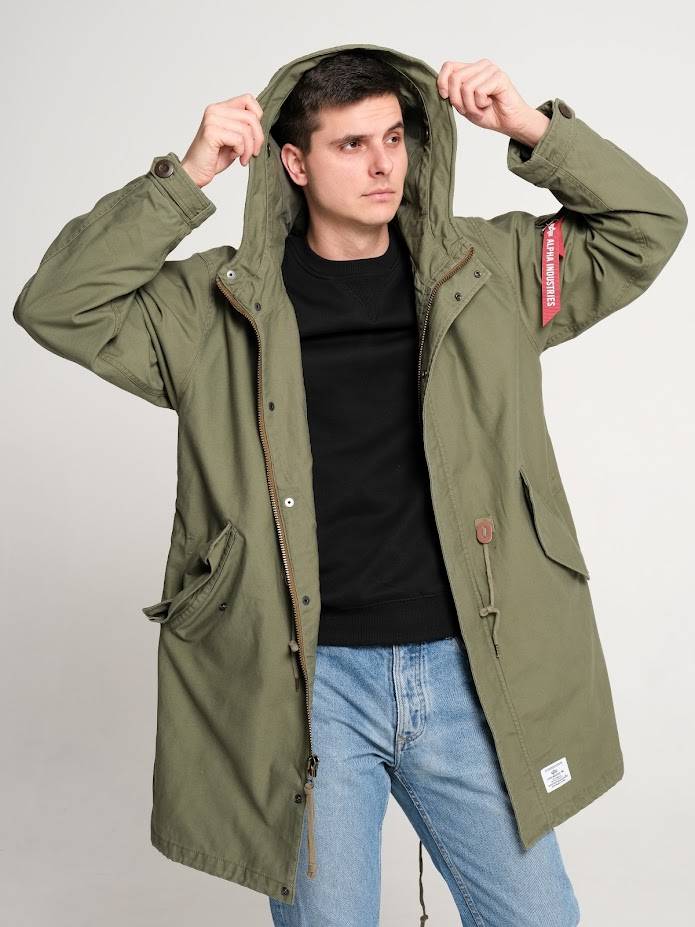Куртка / Парка мужская "M-59 Fishtail MOD" (Olive) Alpha Industries