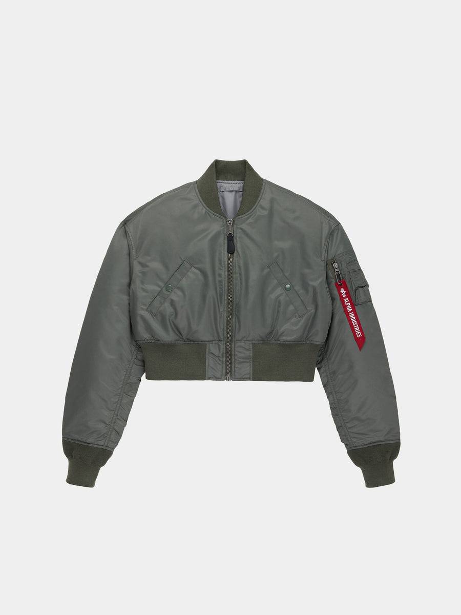 Куртка / Бомбер утепленный женский ''Cropped MA-1'' (Field Gray) Alpha Industries Куртка / Бомбер утепленный женский ''Cropped MA-1'' (Field Gray) Alpha Industries