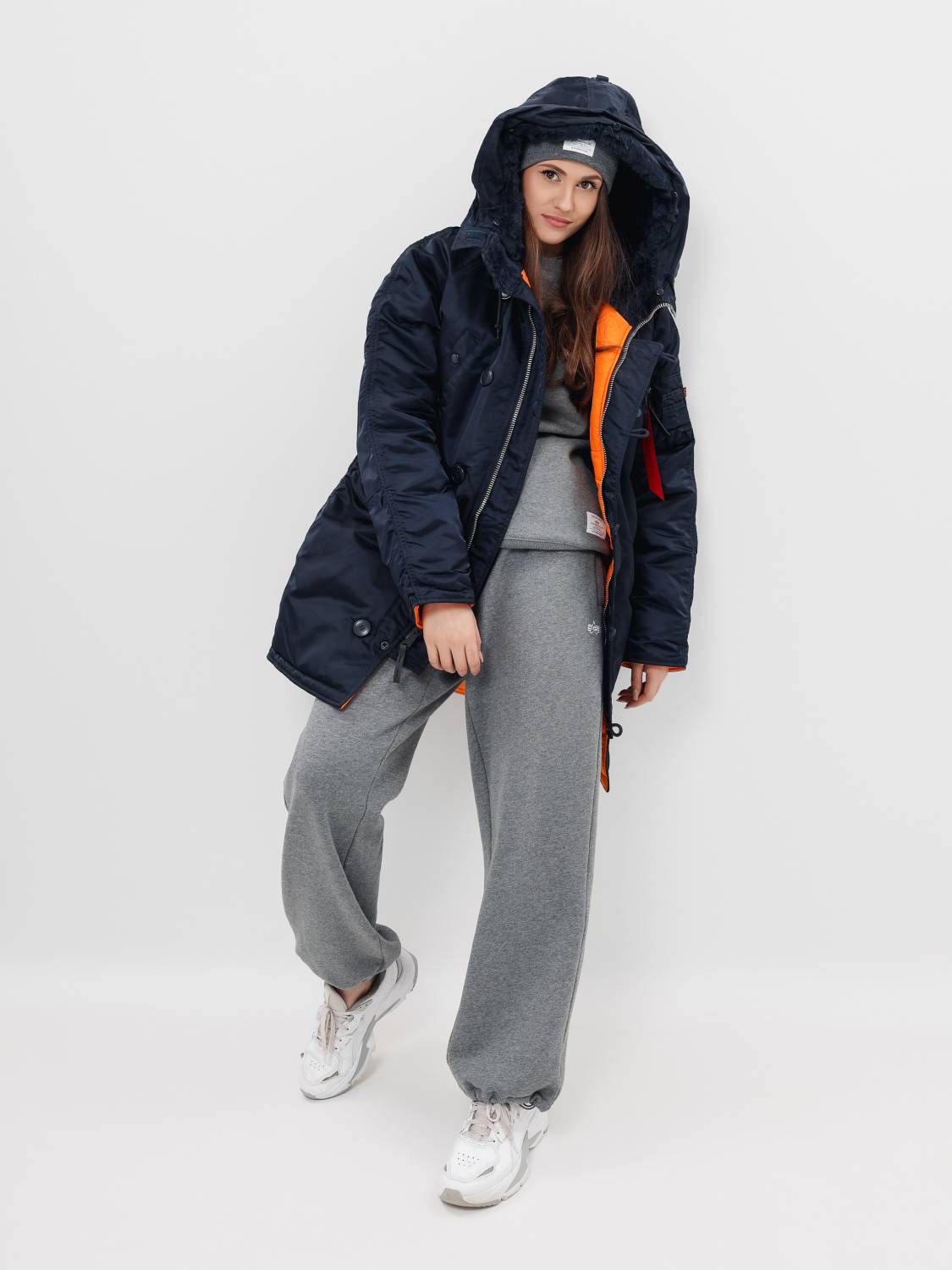 Куртка / Парка теплая женская "N-3B W" (Replica Blue) Alpha Industries