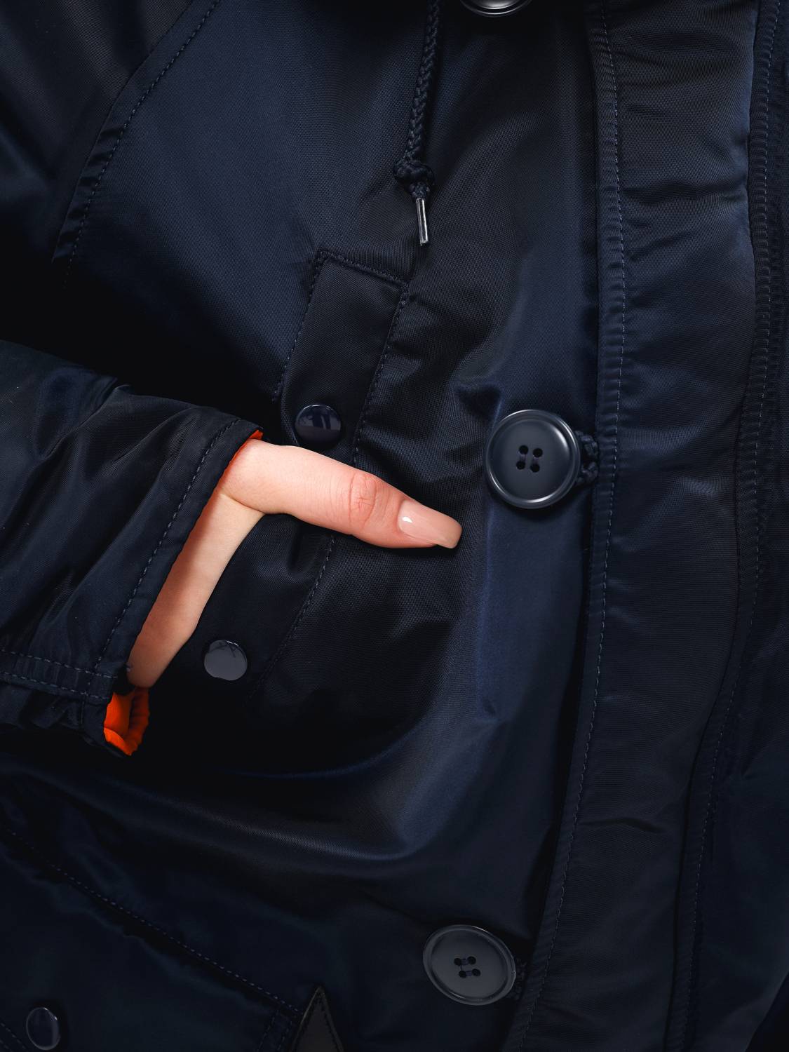 Куртка / Парка теплая женская "N-3B W" (Replica Blue) Alpha Industries