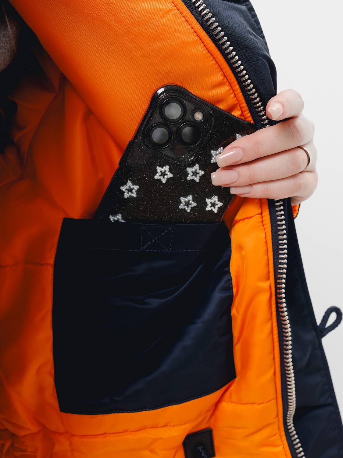 Куртка / Парка теплая женская "N-3B W" (Replica Blue) Alpha Industries