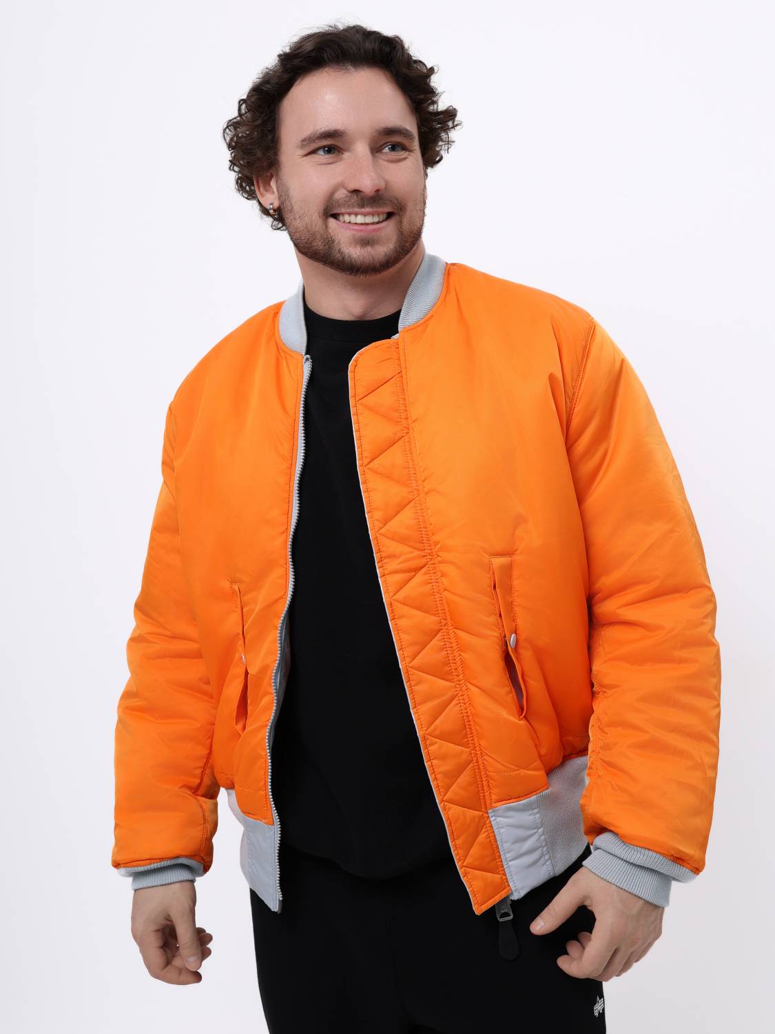 Куртка / Бомбер утепленный мужской ''MA-1'' (Mist) Alpha Industries Куртка / Бомбер утепленный мужской ''MA-1'' (Mist) Alpha Industries