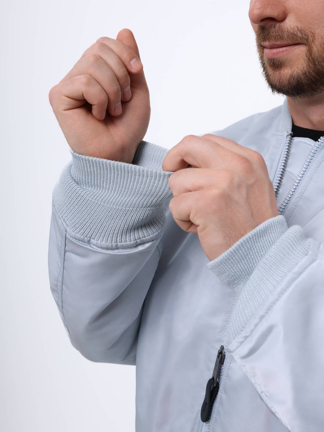 Куртка / Бомбер утепленный мужской ''MA-1'' (Mist) Alpha Industries Куртка / Бомбер утепленный мужской ''MA-1'' (Mist) Alpha Industries