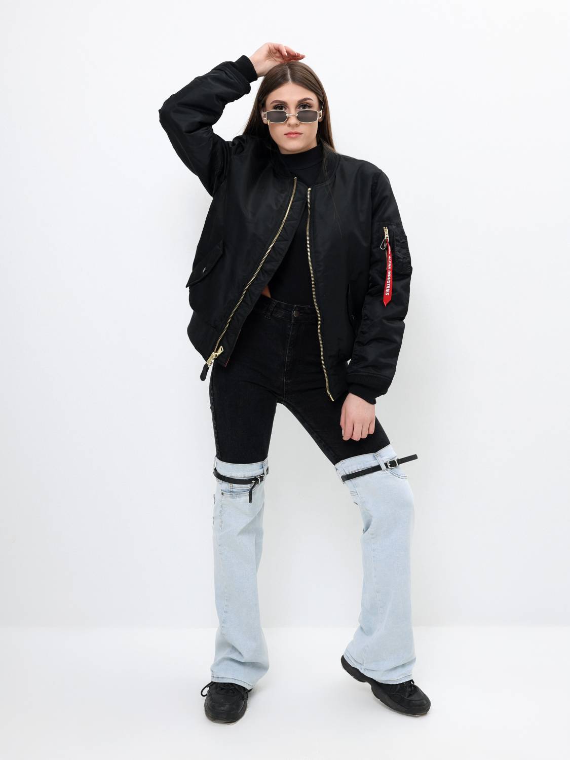 Куртка / Бомбер утепленный женский ''MA-1 W'' (Black) Alpha Industries