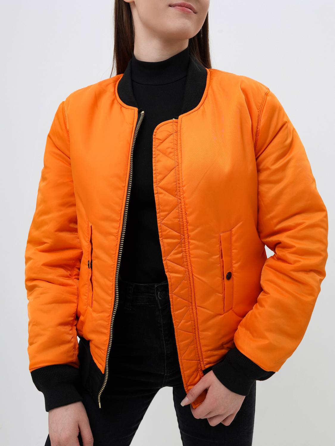 Куртка / Бомбер утепленный женский ''MA-1 W'' (Black) Alpha Industries