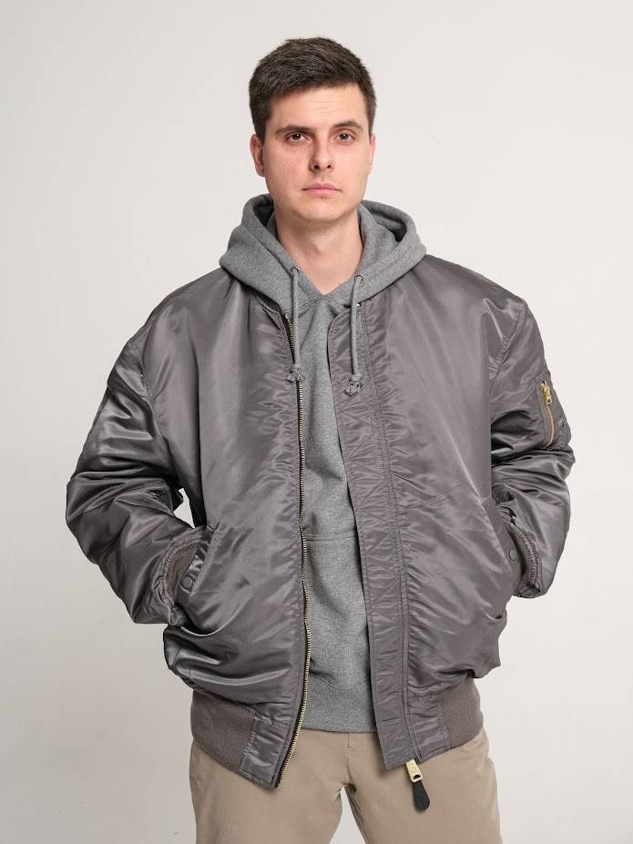 Куртка / Ветровка / Бомбер мужской оверсайз "L-2B MOD Gen II" (Black) Alpha Industries