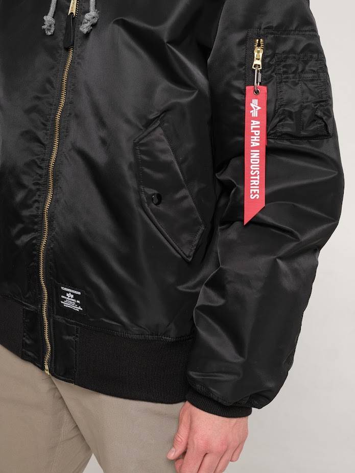 Куртка / Ветровка / Бомбер мужской оверсайз "L-2B MOD Gen II" (Black) Alpha Industries
