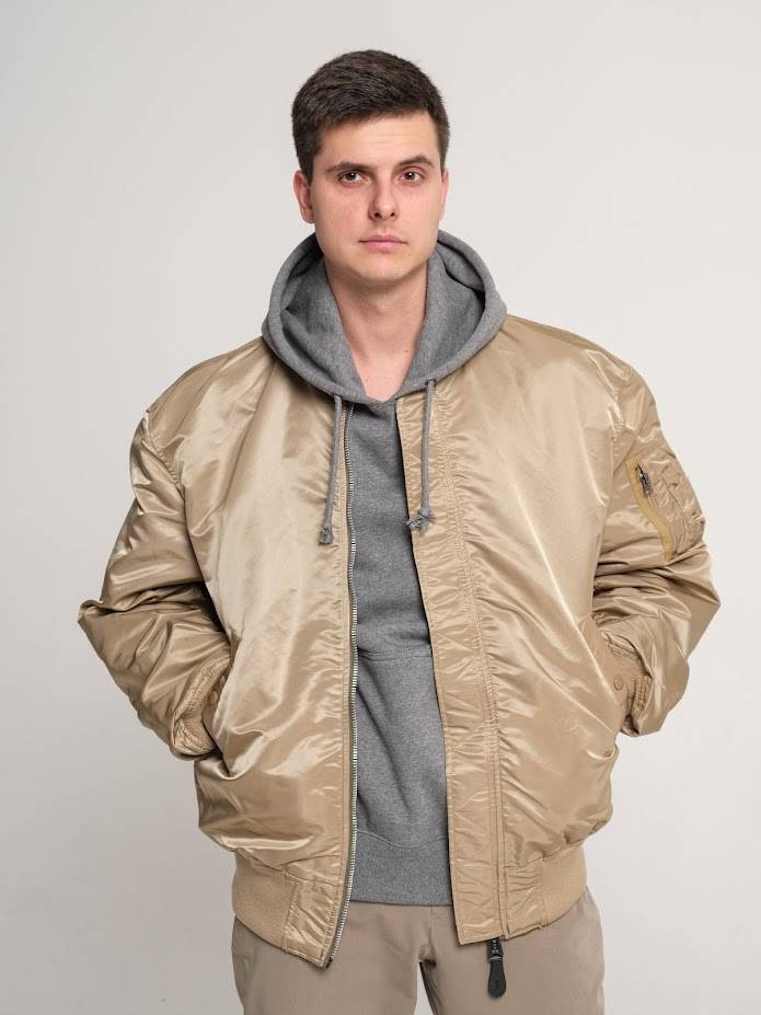 Куртка / Ветровка / Бомбер мужской оверсайз "L-2B MOD Gen II" (Olive Green) Alpha Industries