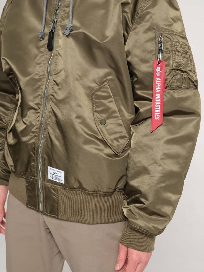 Куртка / Ветровка / Бомбер мужской оверсайз "L-2B MOD Gen II" (Olive Green) Alpha Industries