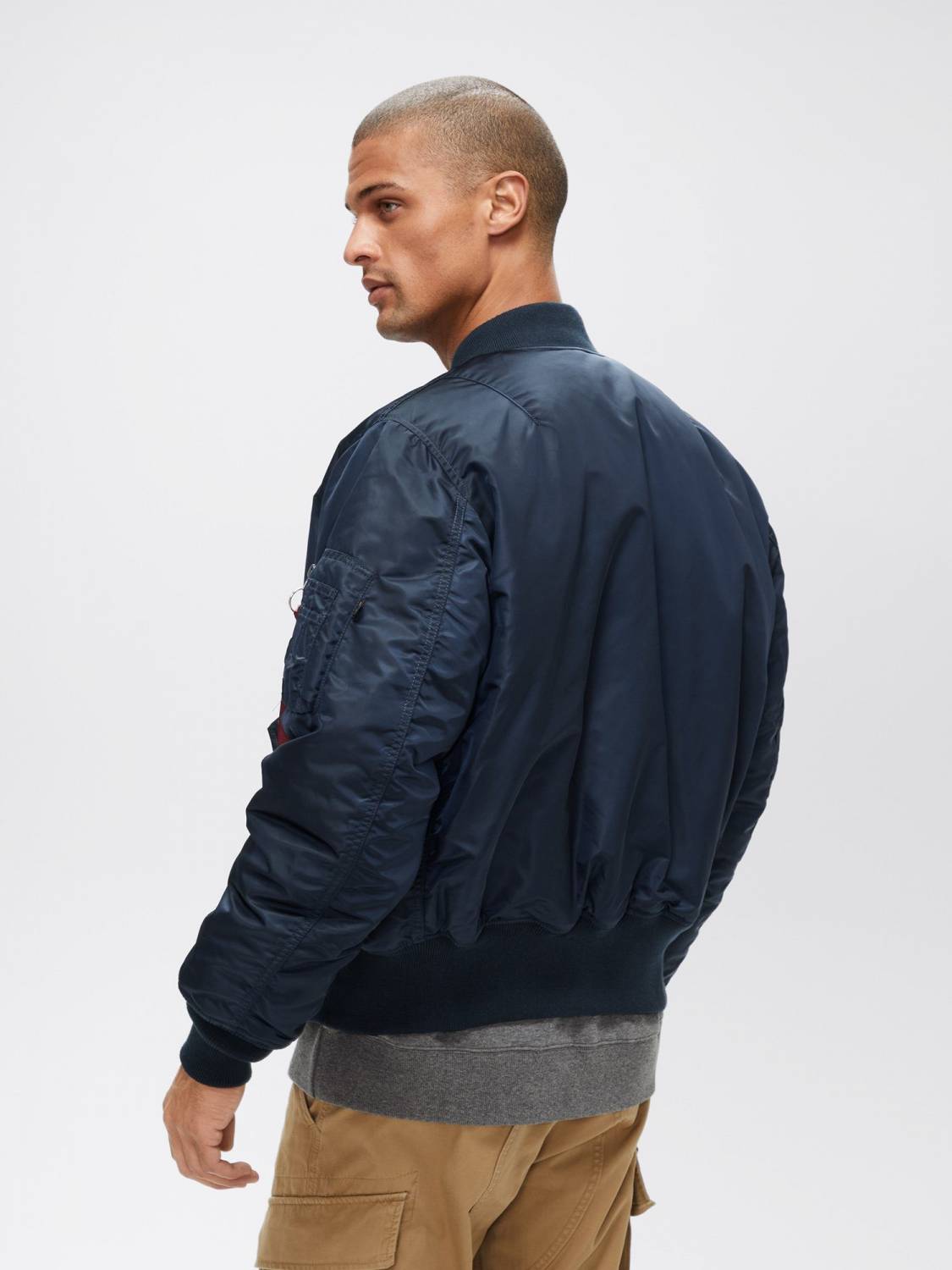 Куртка / Бомбер утепленный мужской "MA-1" (Replica Blue) Alpha Industries  
