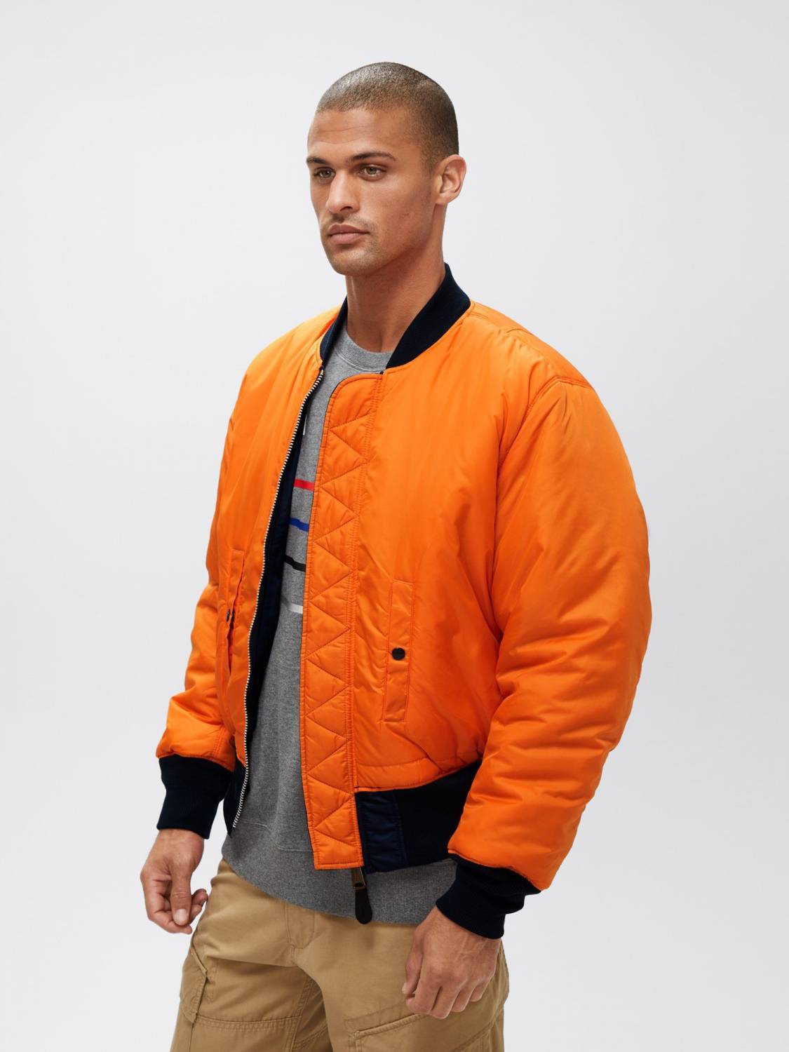 Куртка / Бомбер утепленный мужской "MA-1" (Replica Blue) Alpha Industries  