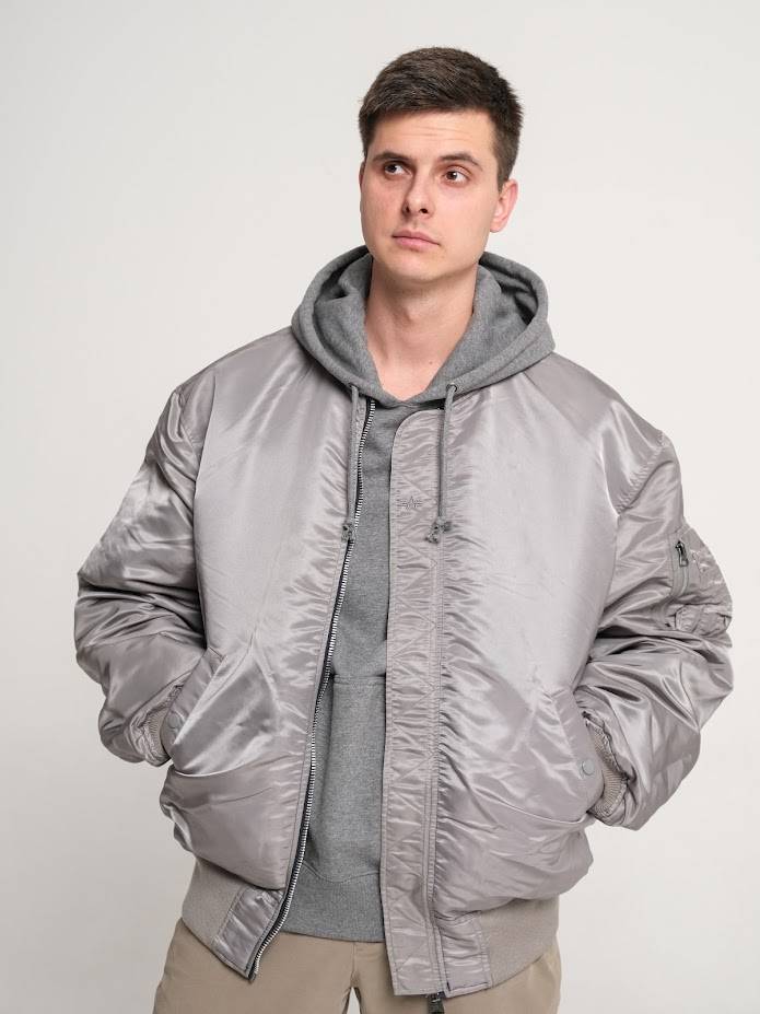 Куртка / Ветровка / Бомбер мужской оверсайз "L-2B MOD Gen II" (Replica Blue) Alpha Industries