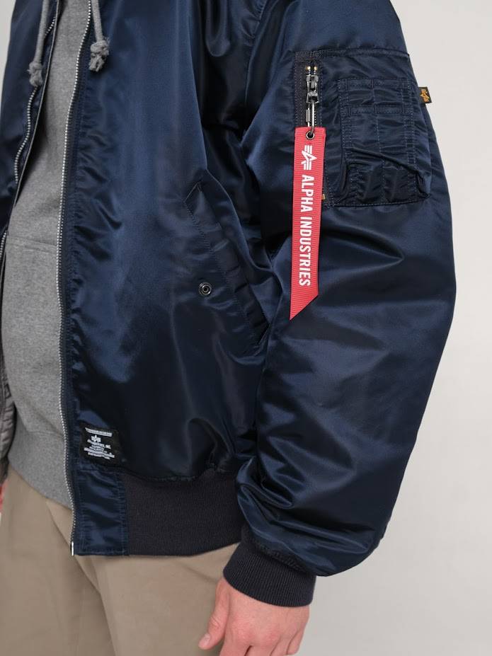 Куртка / Ветровка / Бомбер мужской оверсайз "L-2B MOD Gen II" (Replica Blue) Alpha Industries