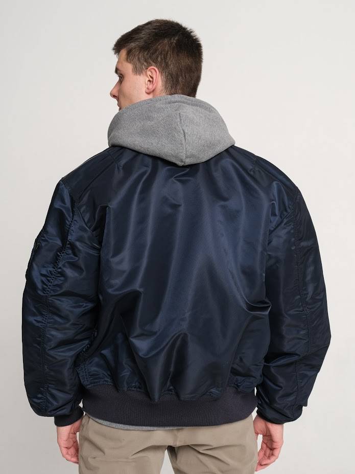 Куртка / Ветровка / Бомбер мужской оверсайз "L-2B MOD Gen II" (Replica Blue) Alpha Industries