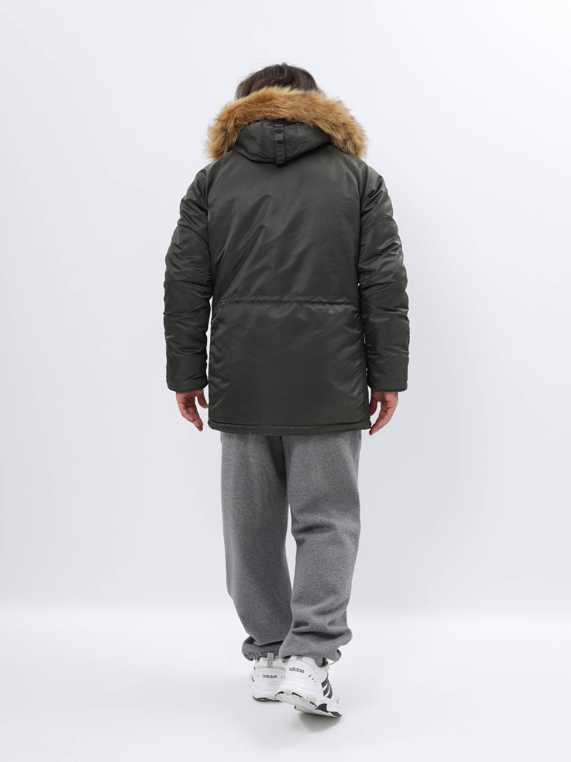Куртка / Парка теплая мужская "Slim Fit N-3B" (Replica Grey) Alpha Industries
