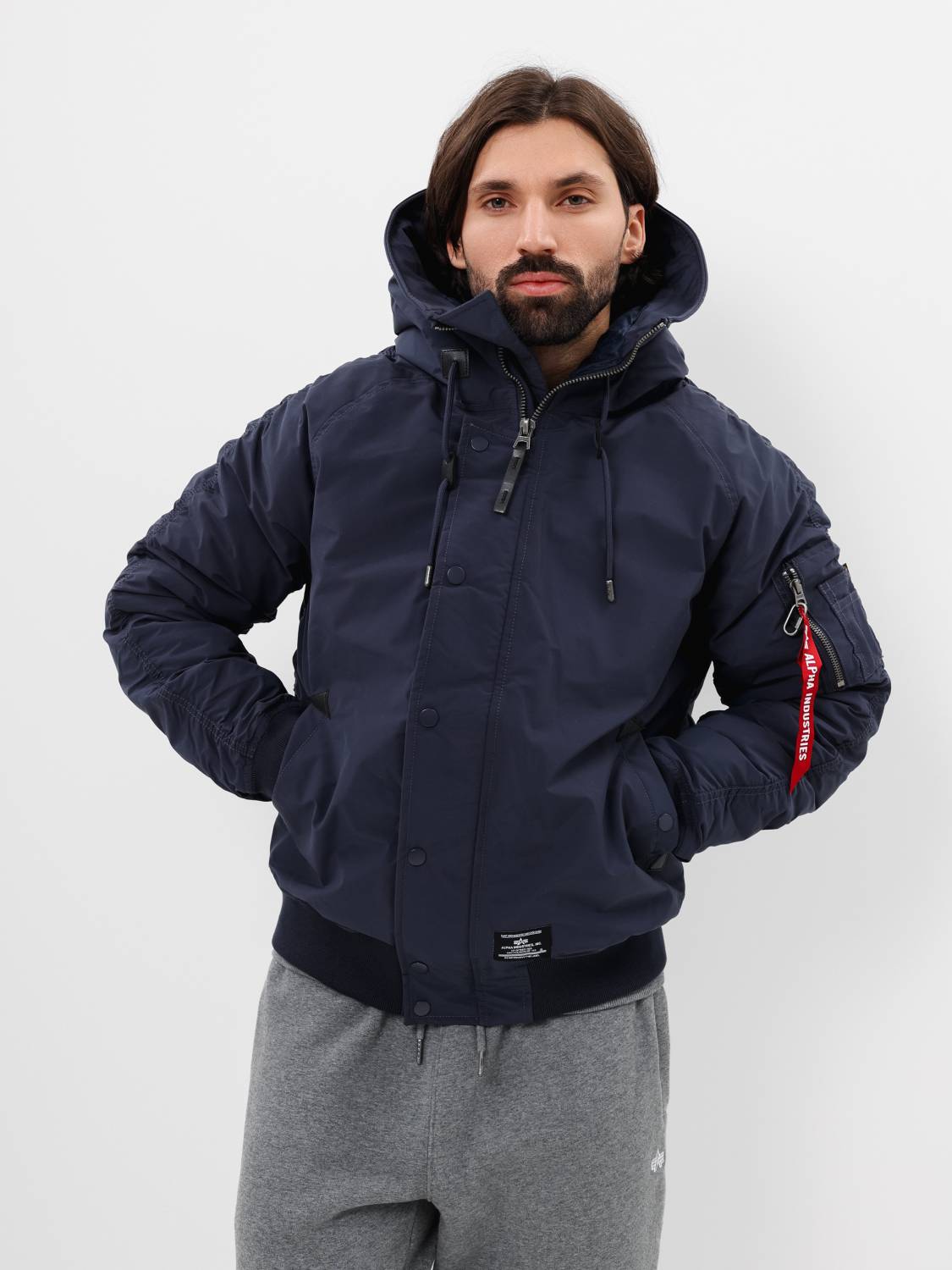 Куртка / Парка теплая мужская "N-2B Altitude" (Replica Blue) Alpha Industries