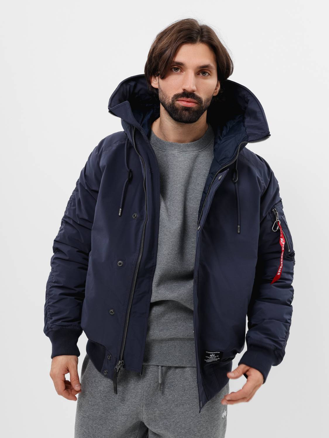 Куртка / Парка теплая мужская "N-2B Altitude" (Replica Blue) Alpha Industries