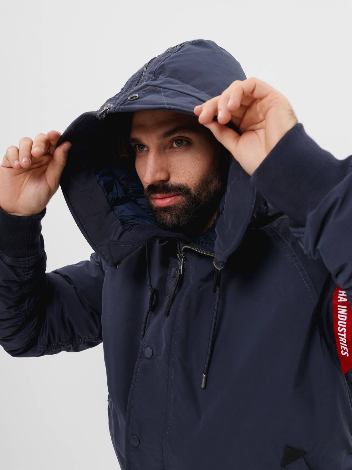 Куртка / Парка теплая мужская "N-2B Altitude" (Replica Blue) Alpha Industries