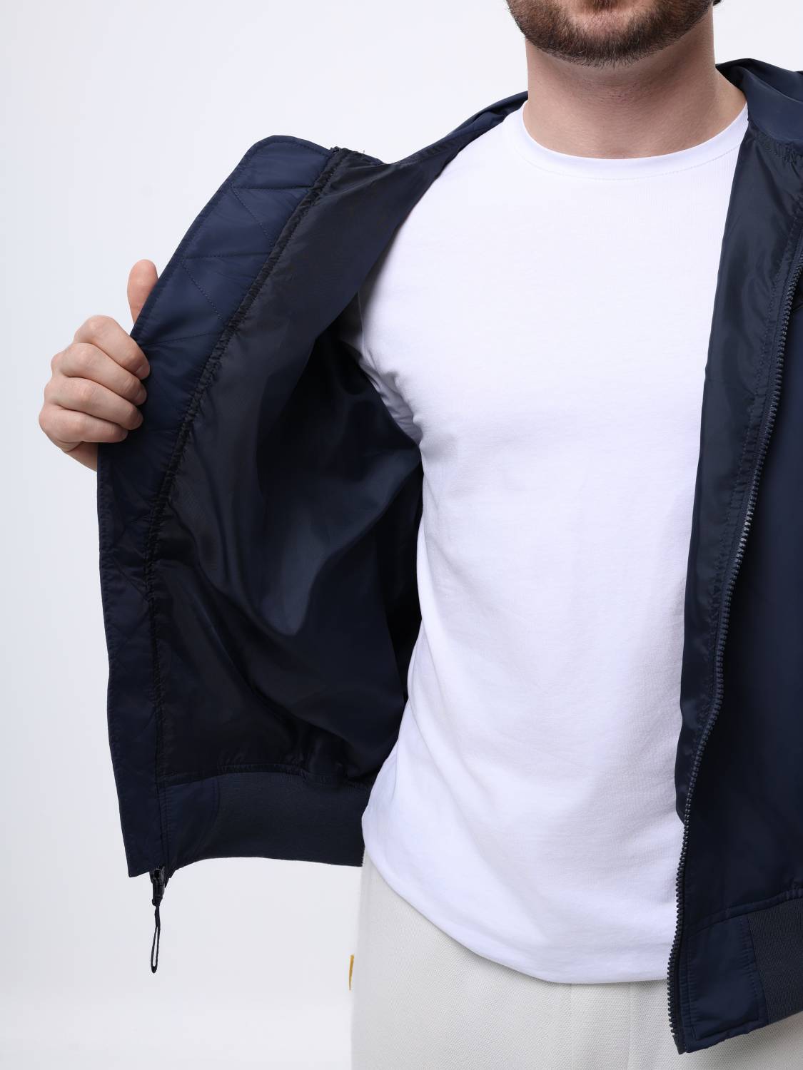 Куртка / Ветровка / Бомбер мужской "Logo L-2B Hooded Hunter" (Replica Blue) Alpha Industries Куртка / Ветровка / Бомбер мужской "Logo L-2B Hooded Hunter" (Replica Blue) Alpha Industries