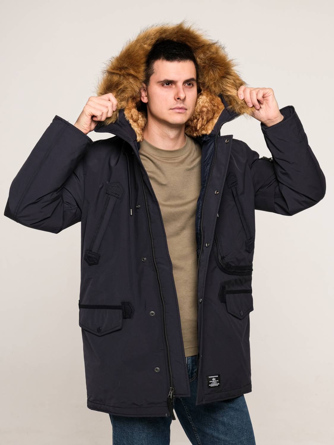 Куртка / Парка теплая пуховая мужская "N-3B Alpine Gen II" (Replica Blue) Alpha Industries