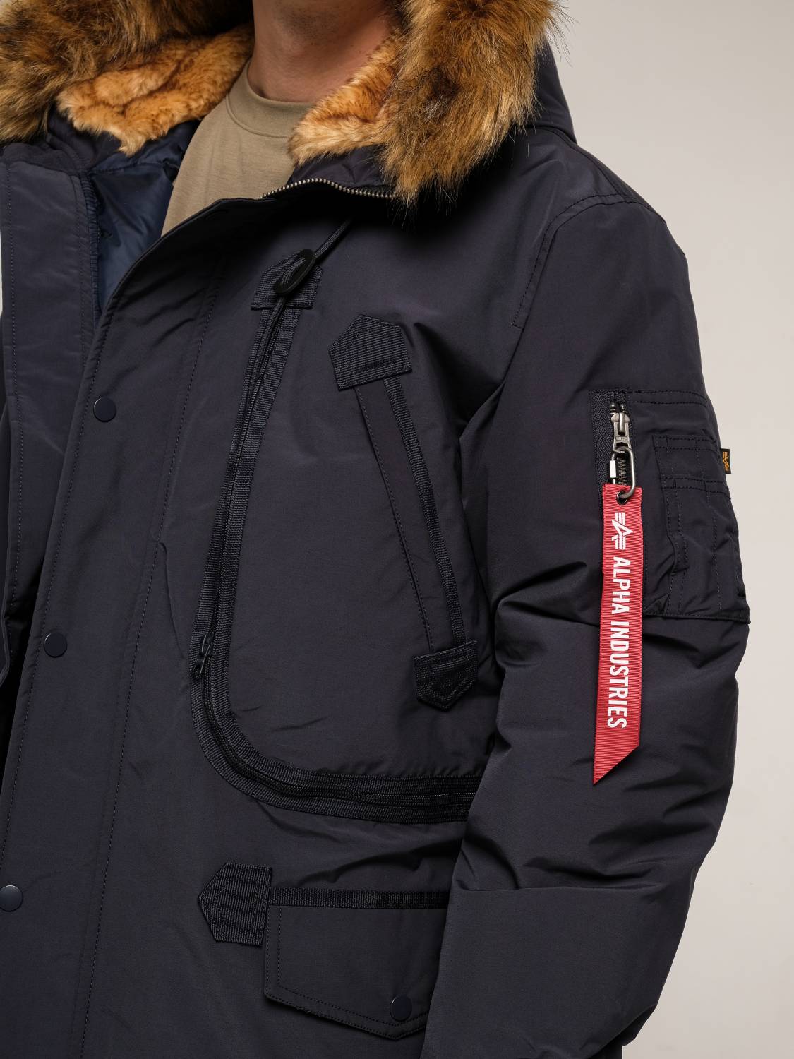 Куртка / Парка теплая пуховая мужская "N-3B Alpine Gen II" (Replica Blue) Alpha Industries