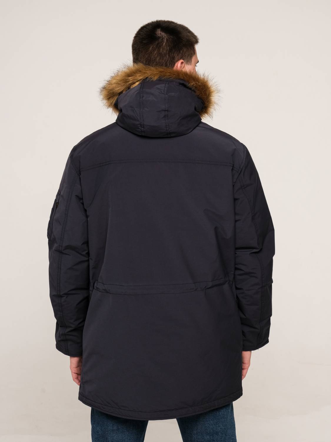 Куртка / Парка теплая пуховая мужская "N-3B Alpine Gen II" (Replica Blue) Alpha Industries