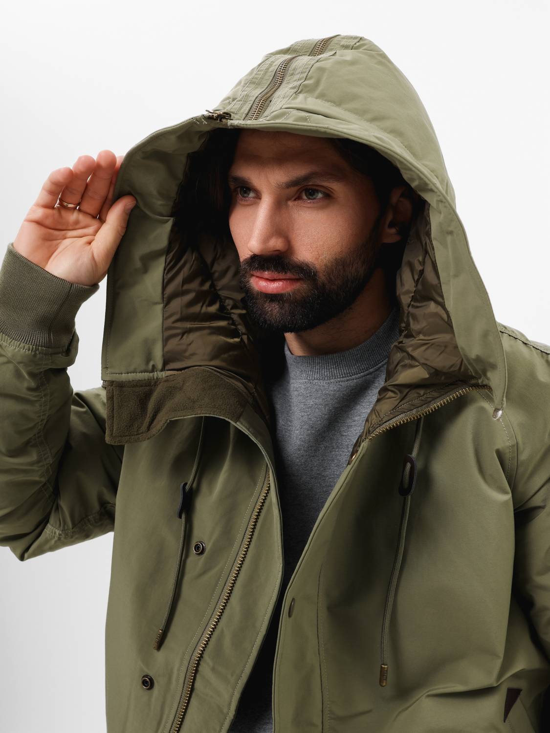 Куртка / Парка теплая мужская "N-2B Altitude" (OG-107 Green) Alpha Industries
