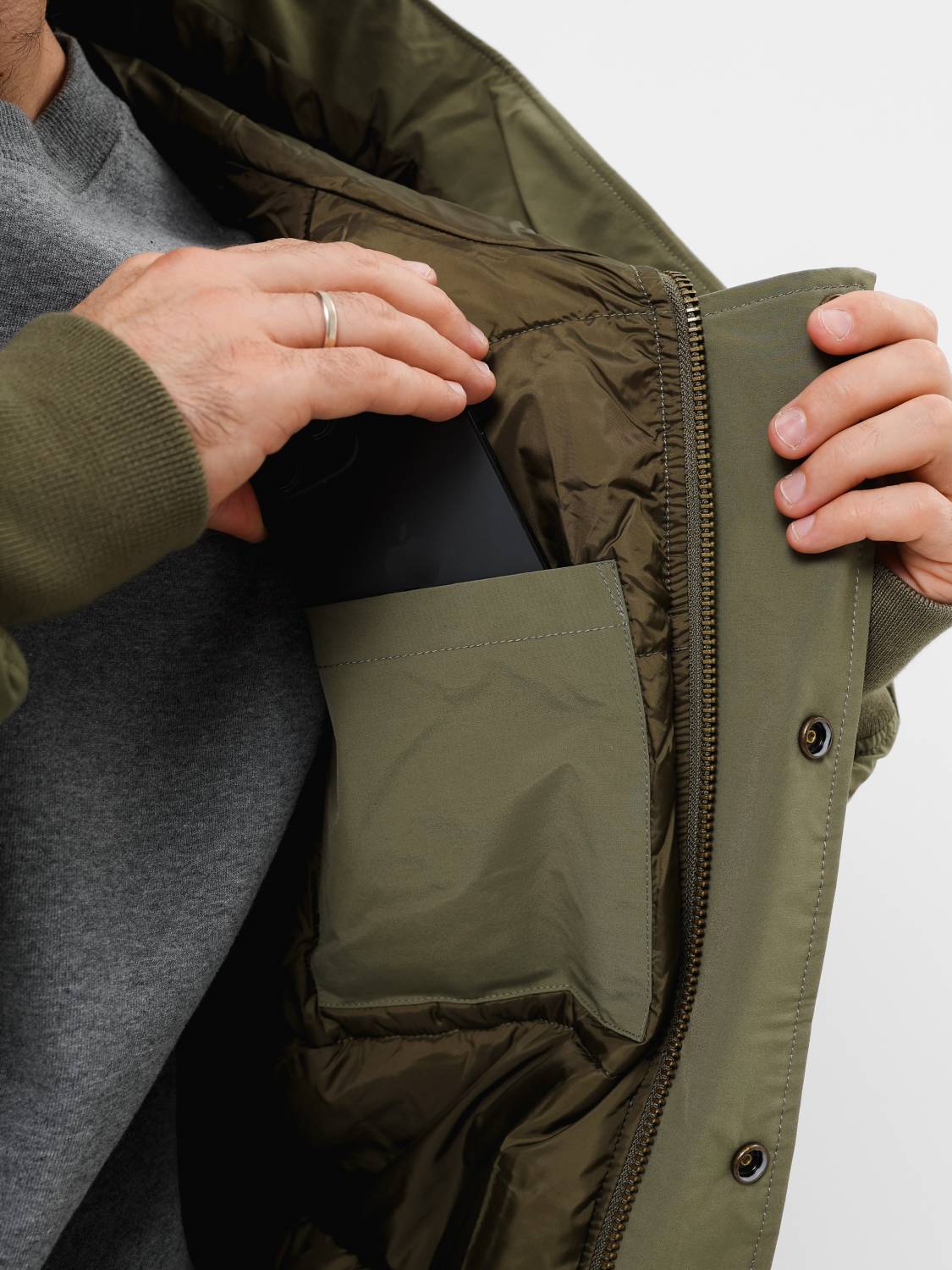 Куртка / Парка теплая мужская "N-2B Altitude" (OG-107 Green) Alpha Industries
