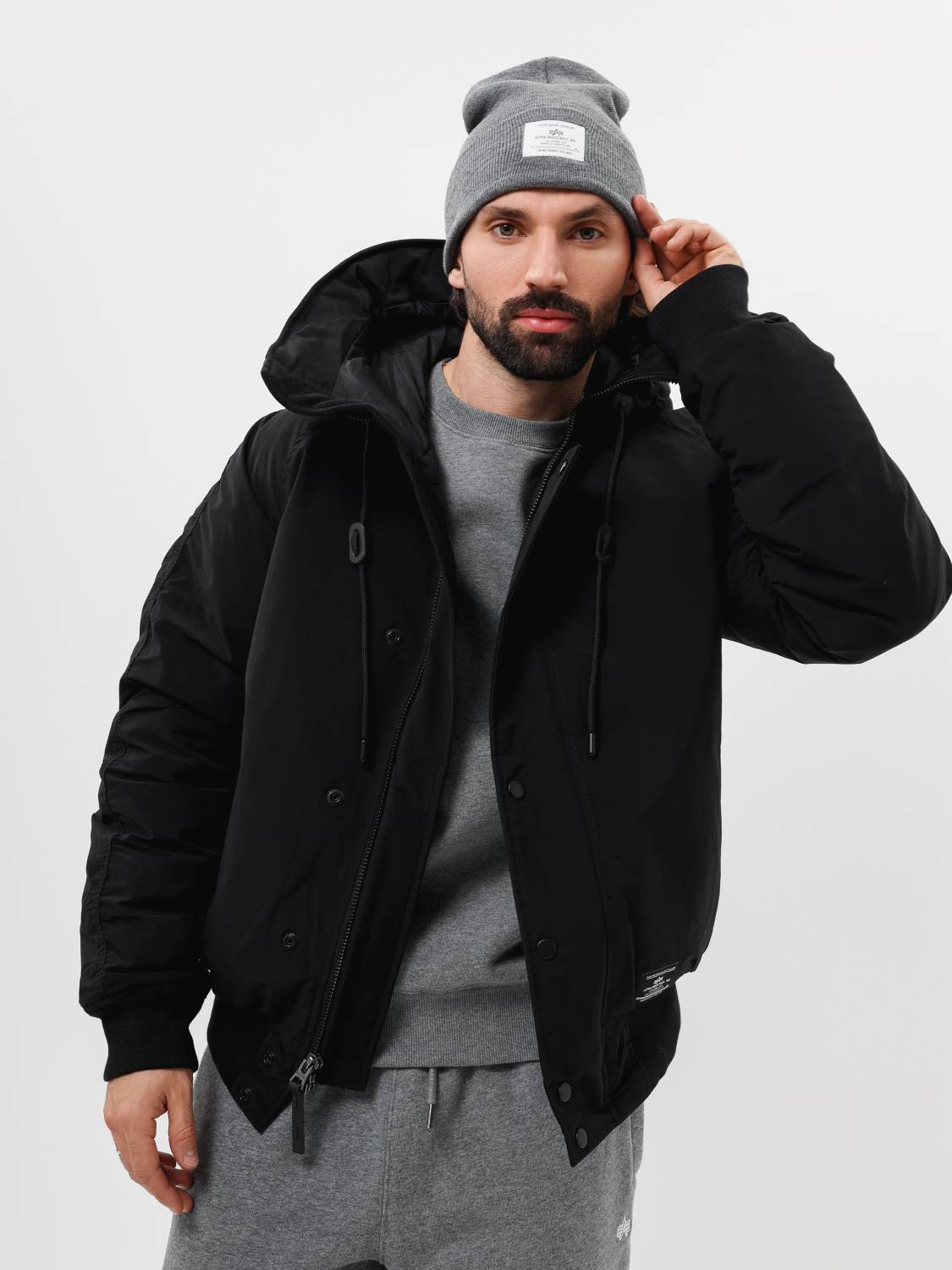 Куртка / Парка теплая мужская "N-2B Altitude" (Black) Alpha Industries