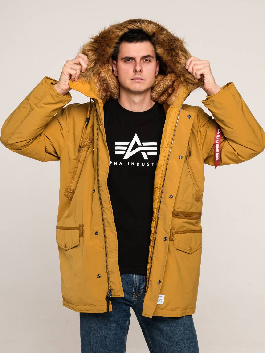 Куртка / Парка теплая пуховая мужская "N-3B Alpine Gen II" (Tumbleweed) Alpha Industries