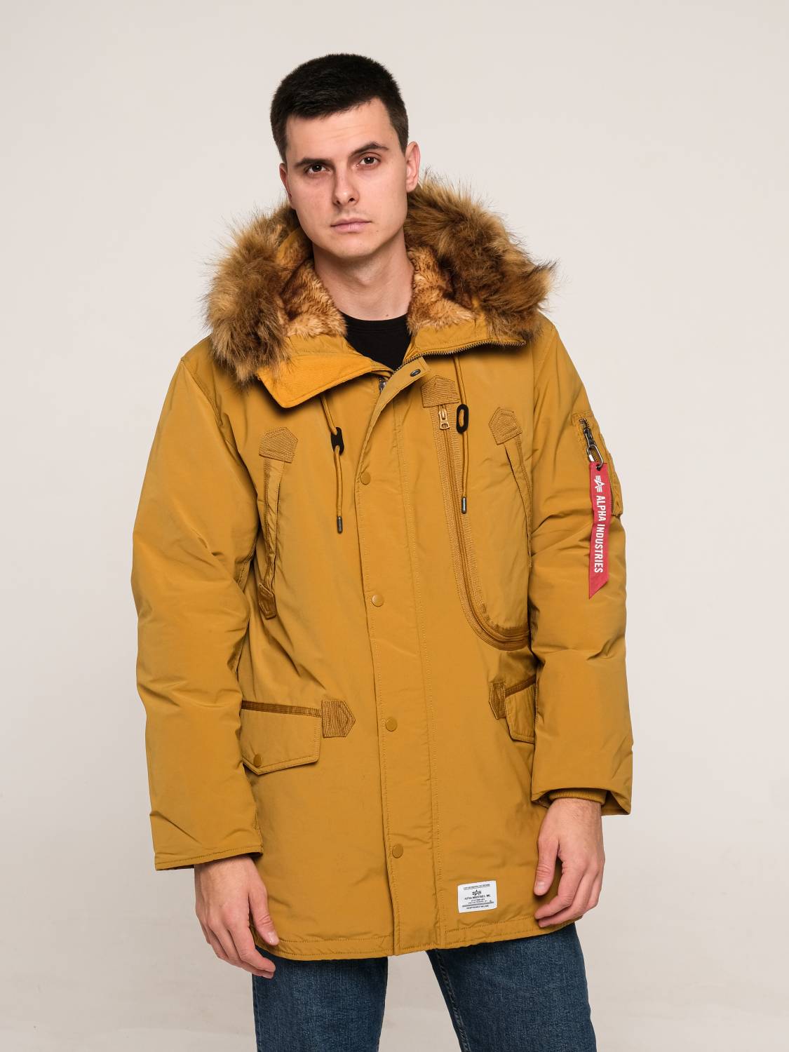Куртка / Парка теплая пуховая мужская "N-3B Alpine Gen II" (Tumbleweed) Alpha Industries